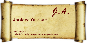 Jankov Aszter névjegykártya